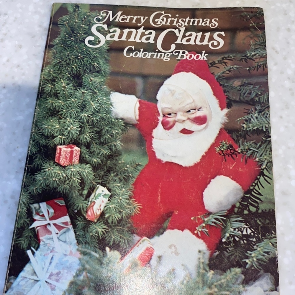 Merry Christmas Santa Claus coloring book vintage